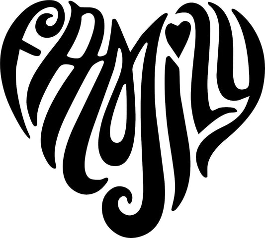 Family Heart Decal