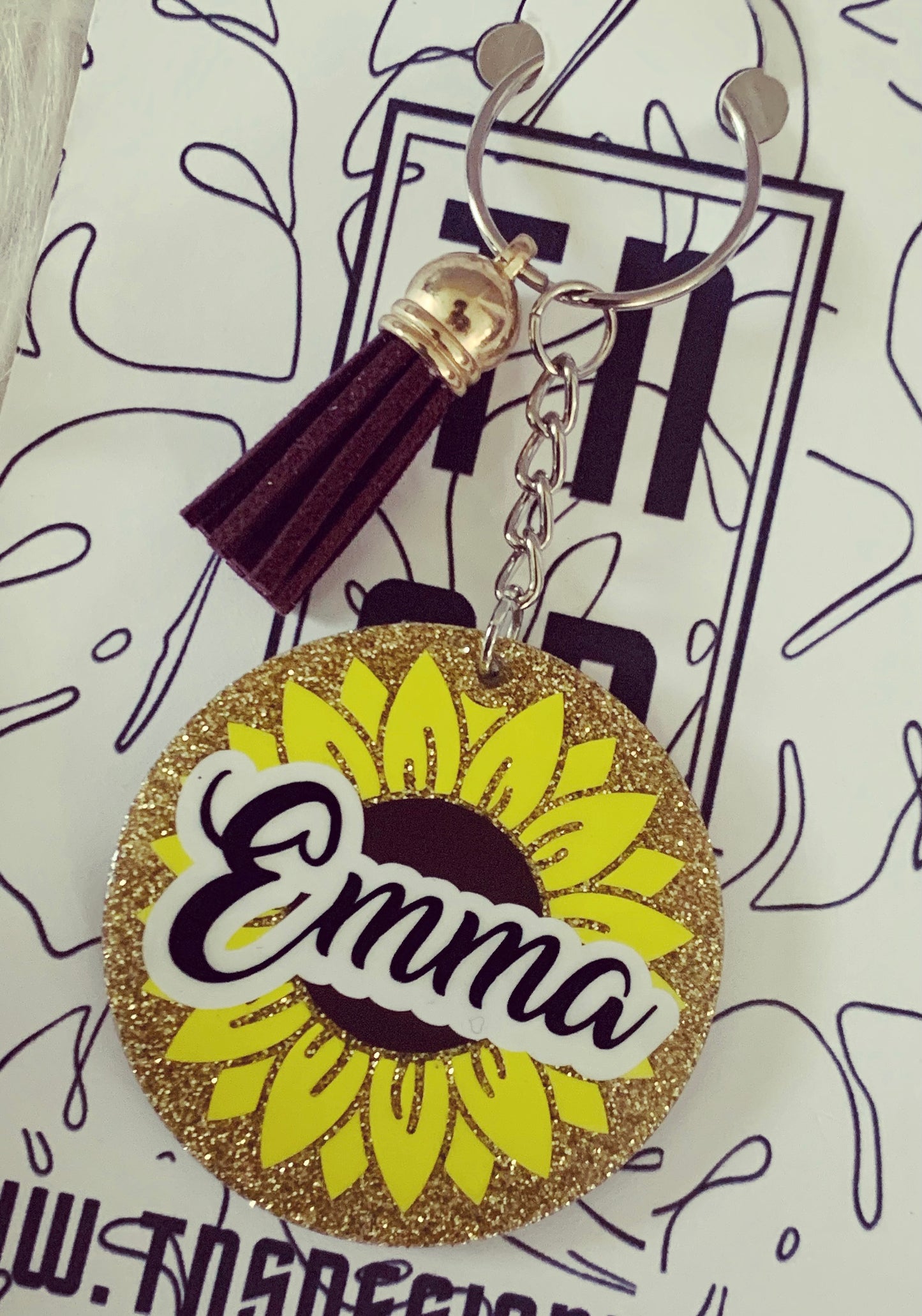 Sunflower Keychain